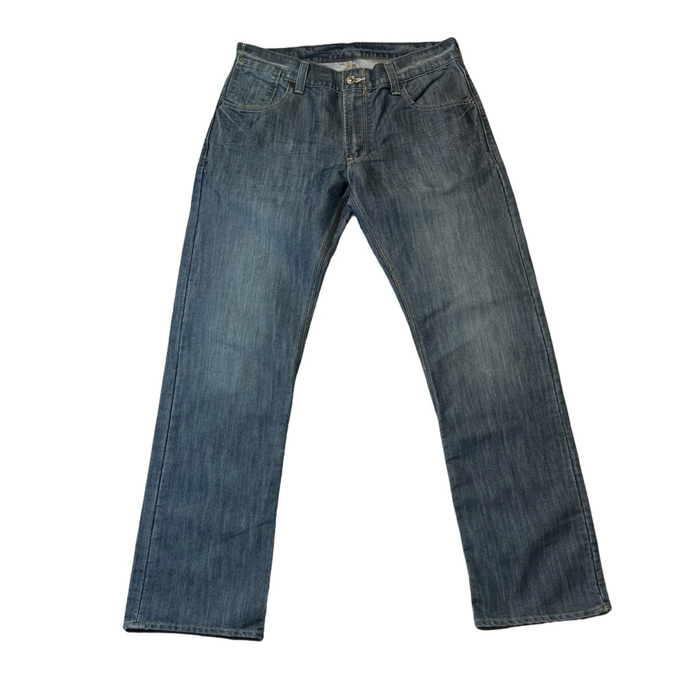 Levi’s mens 34x34 slim straight 514 cotton blend flap pocket denim blue jeans